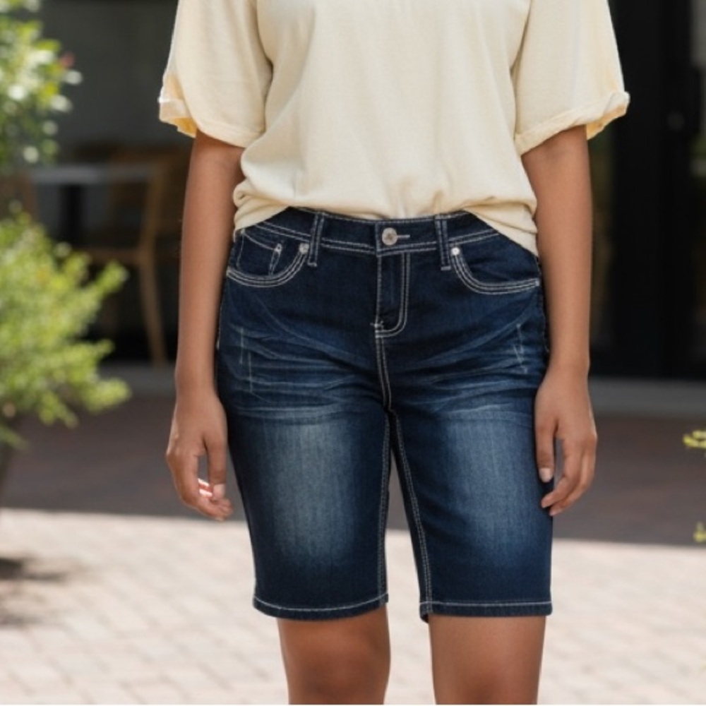 Revo Women's Black Denim Shorts
